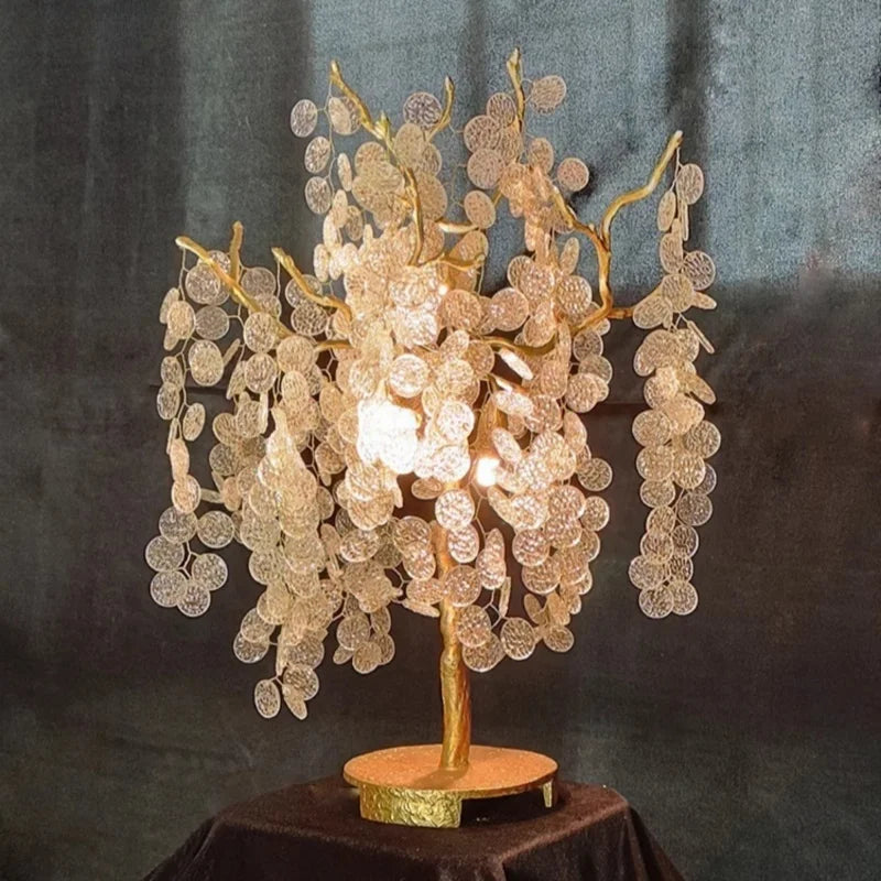 Post-Modern Living Room Bedroom Bedside Lamp Light Luxury Floor Lamp Creative Tree Crystal Branch Art Decorative Lamps Lustre