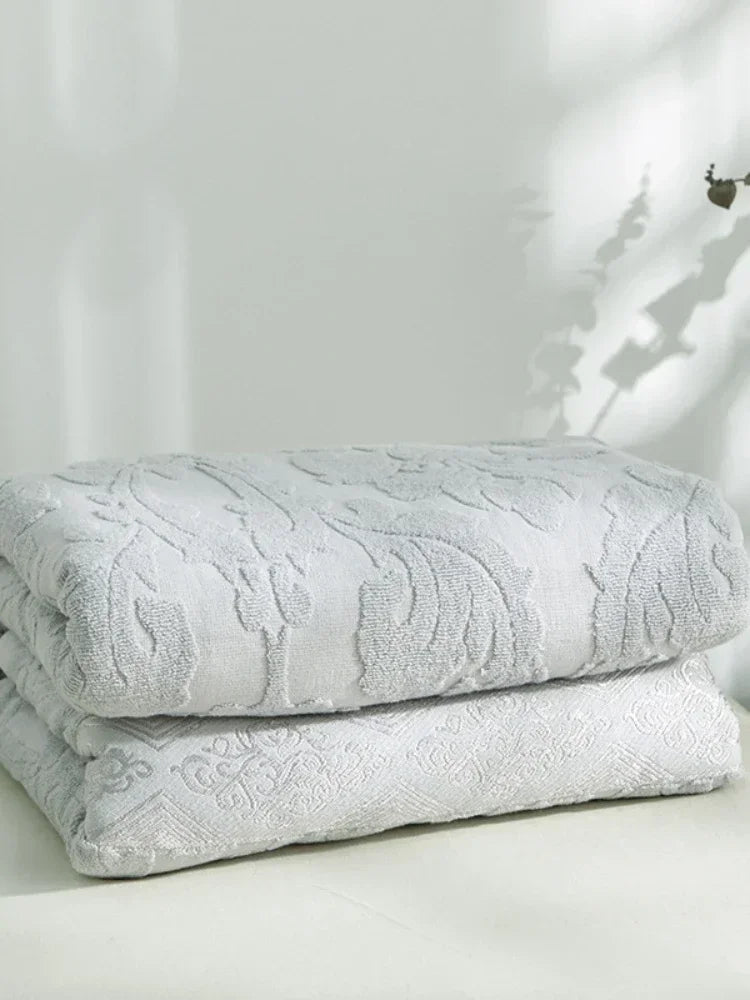 Jacquard Cotton Towel Thread Blanket for Adults Kids Soft Breathable Bedspread Bedclothes Summer Throw Blankets on Sofa/Bed