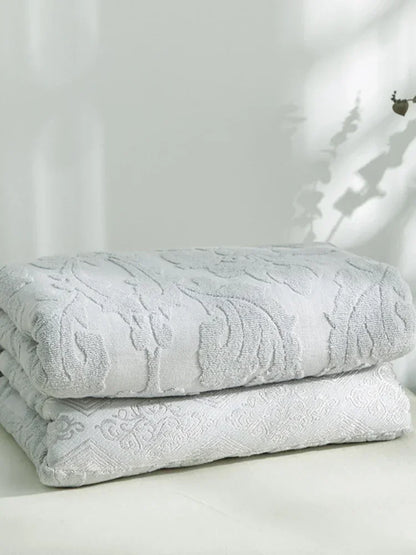Jacquard Cotton Towel Thread Blanket for Adults Kids Soft Breathable Bedspread Bedclothes Summer Throw Blankets on Sofa/Bed