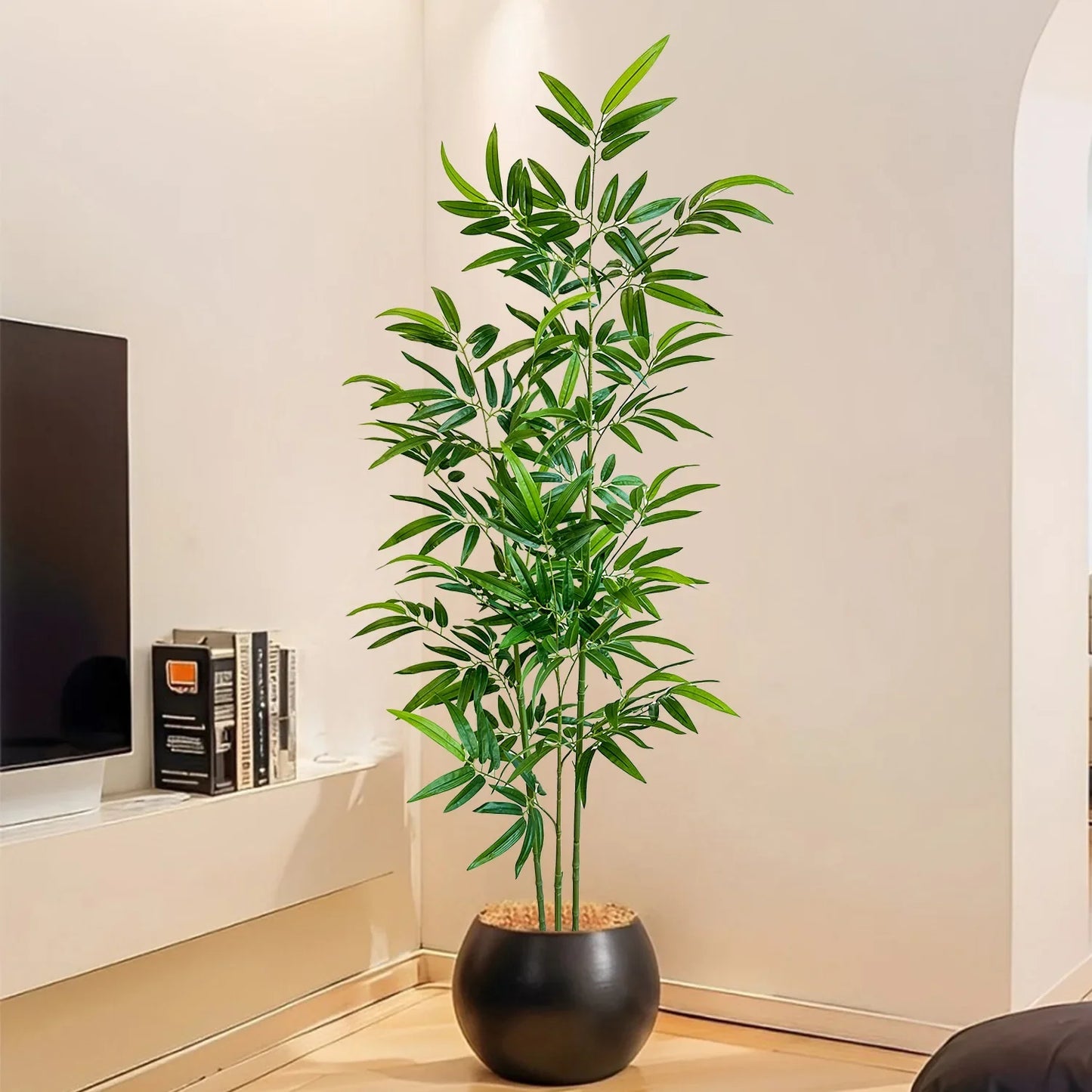 Artificial Green Bamboo Fadeless Disassembling Bamboo 120CM To 240CM False Plant Indoor and Outdoor Courtyard Decoration