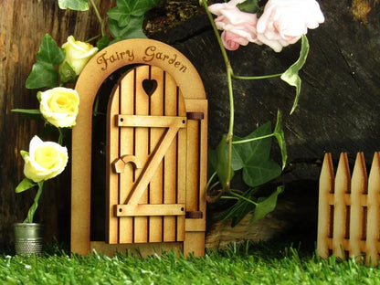 1 Pack Wooden Fairy Garden Door Blank Door Unfinished Elf Window Fairy House Door   Windows Ornaments Tree Statues for Tree Tr