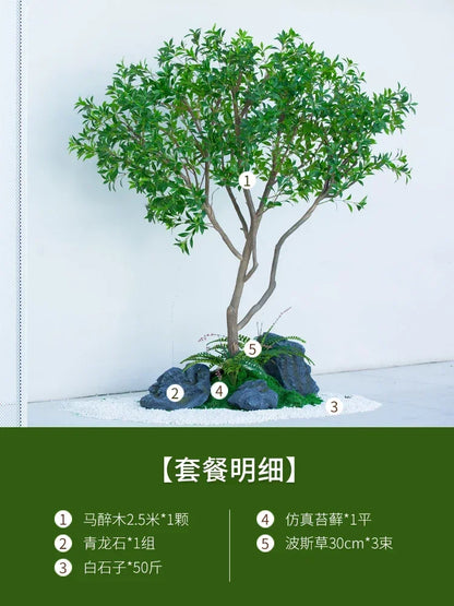 Artificial Bell Tree Show Window Decoration Drunk Wood Green Plant Landscape Indoor and Outdoor Ornaments