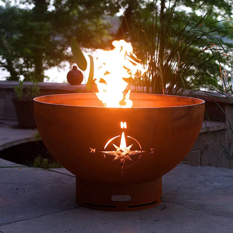 Fashion Style Corten Steel Fire Bowl Fire Pit Expertly Cast for Stylish Outdoor Entertainment