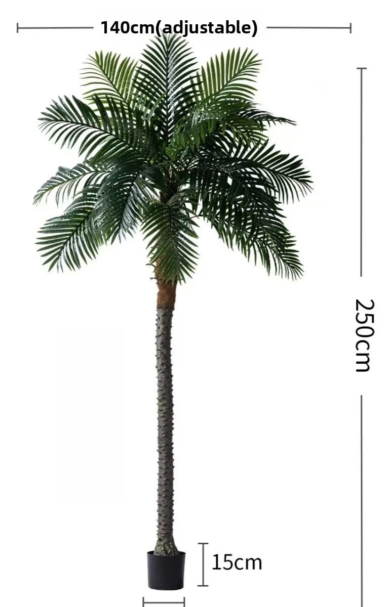 Coconut Tree Palm Tree 180cm/220cm/250cm/300cm Stimulation Indoor/outdoor Hotel Decorative Artificial Plants（without coconuts）