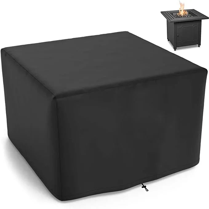 Square Fire Pit Cover Brazier Cover for Propane Brazier 210D Waterproof Dust Cover 54x54x89cm