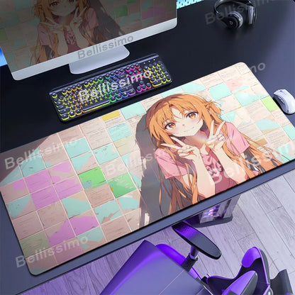 Anime Many Exquisite Wallpaper Sword Art Online SAO Mouse Pad Pretty Asuna Mousepad Non-slip Wear-resistant Game Large Desk Mats