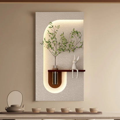Entrance Decoration LED Wall Lamp Green Plant Corridor Hallway Modern Hanging Painting High-end Living Room Create Mural Light