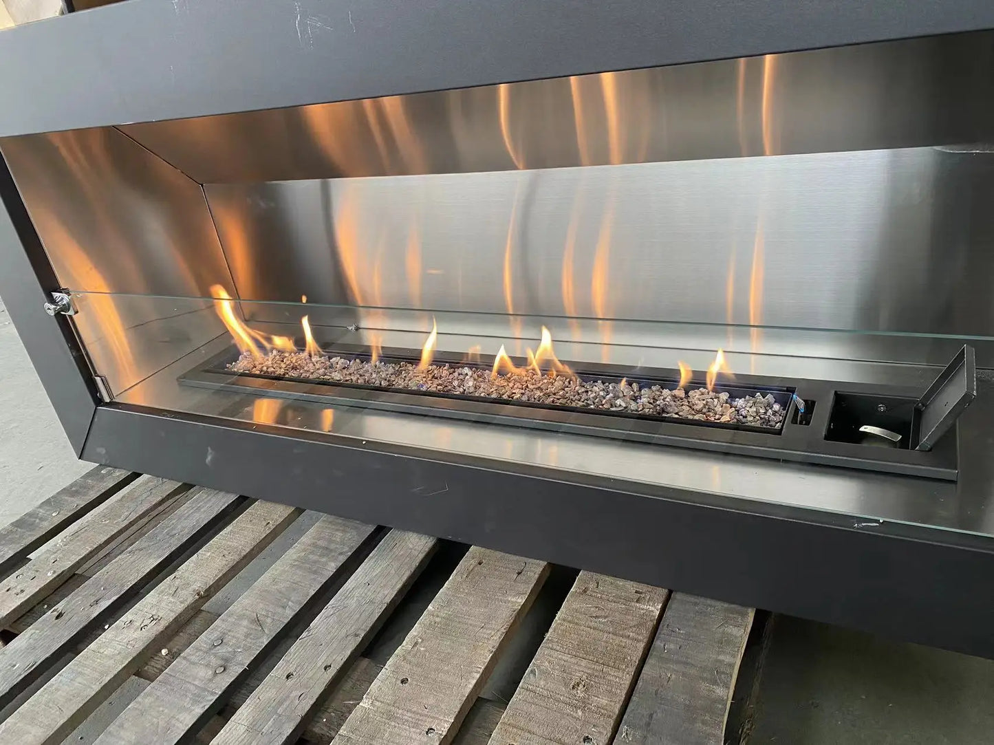 Fireplace Insert 600/750/900/1100/1300mmm Super Modern Living Remote Control Frame Bioethanol Smokeless Gas