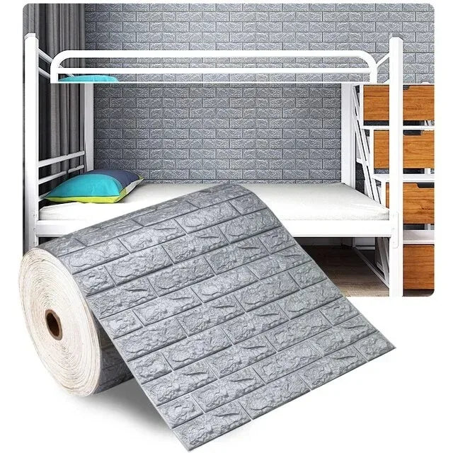 Faux Brick 3D Wallpaper 70cmx100cm Self Adhesive Waterproof Stain Resistant Wall Sticker Modern Kitchen Indoor Home Wall Decor