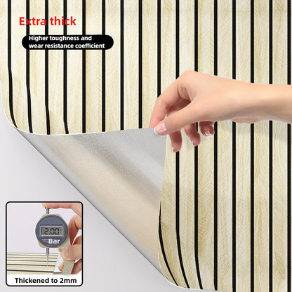 40cmX3M Faux Grille Wood Pattern Wallpaper Self Adhesive New Simple Chinese Style for Restaurant Barbershop Hotel Wall Decor