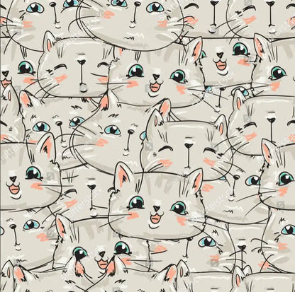Custom Theme Nordic Cat Wallpaper Mural for Children's Bedroom Background Blue Cat Wall paper Art Boys Girls animal Home Decor