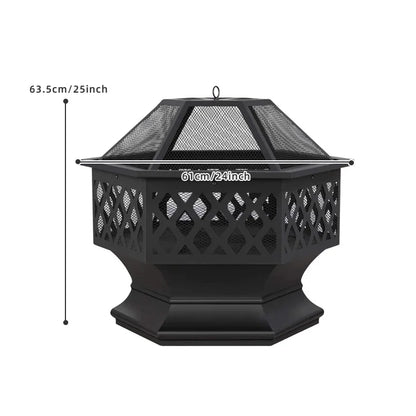 'forOutdoor Metal Square Firepit Patio Stove Wood Burning Garden Fire Pit hot selling