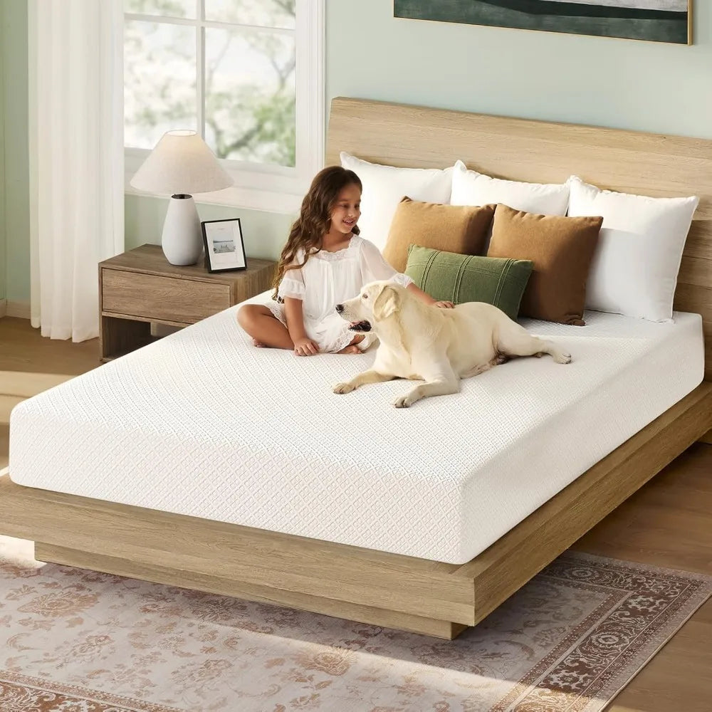 Mattress, 6 Inch Gel Memory Foam Mattress in a Box, Fiberglass Free, Breathable for Cooler Sleep, Customized