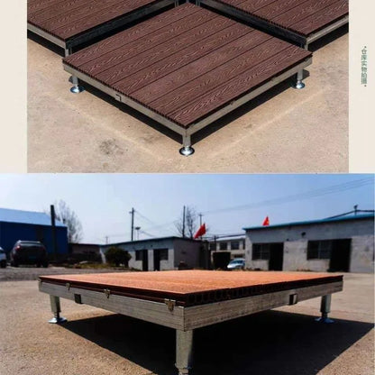Modern Wood Plastic Composite Waterproof Modular Deck Tiles Outdoor Balcony Villa Courtyard Camping Floor Home Decor Novelty New