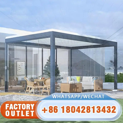 3X3 3X4 4X4 6X4m Outdoor Aluminium  for Garden Patio Balcony Pergola