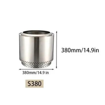 Large Outdoor Stainless Steel Smokeless Firewood Stove Durable Garden Camping Fire Pit