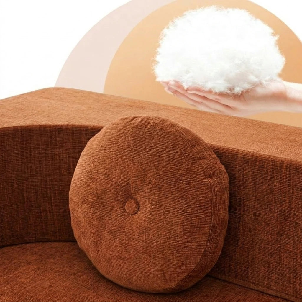 Living Room Compressed Sofa Bed, Memory Foam Modular Couch, Space Saving Modern Furniture Set