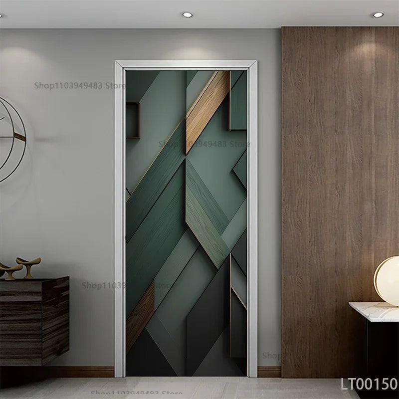 Wood Texture Series Waterproof Self-Adhesive Wallpaper Art Mural Stickers for Decor Door Cabinet Closet Ornamental Stickers