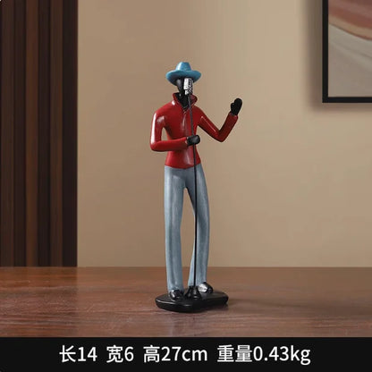 Cute Cartoon Retro Bookshelf Band Characters Figurines - Home Decorative Toys Creative Fashionable Living Room Decor Gifts
