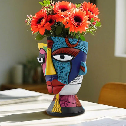 Colorful Abstract Face Flower Pot Creative Home Desktop Planter Decor Hot Sale