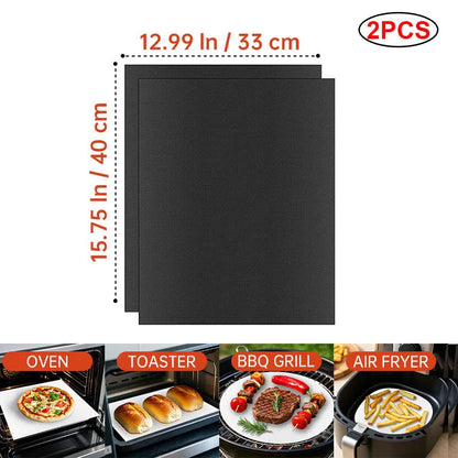 BBQ Mats Oven Bottom Liners Reusable Non-stick Baking Mats Outdoor Party Protective Mats Kitchen Tools Heat Resistant Grill Mats