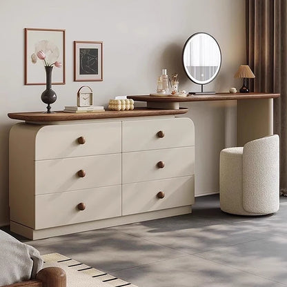 Adjustable Rustic Dressing Table Apartment Drawer Solid Wood Dressing Table Stool Drawer Penteadeira De Maquiagem Home Furniture