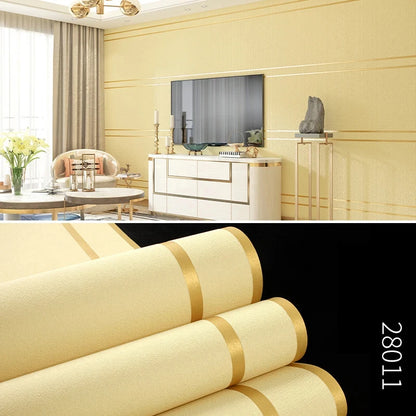3D Wallpaper Modern Simple Striped Pattern Living Room Tv Background Home Decor Non-woven Fabric Non-Self Adhesive Wallpaper
