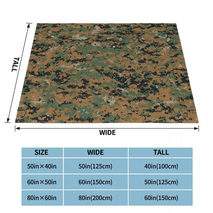 Multicam Knitted Blankets Camouflage Military Flannel Throw Blanket Bed Sofa Decoration Lightweight Bedspreads
