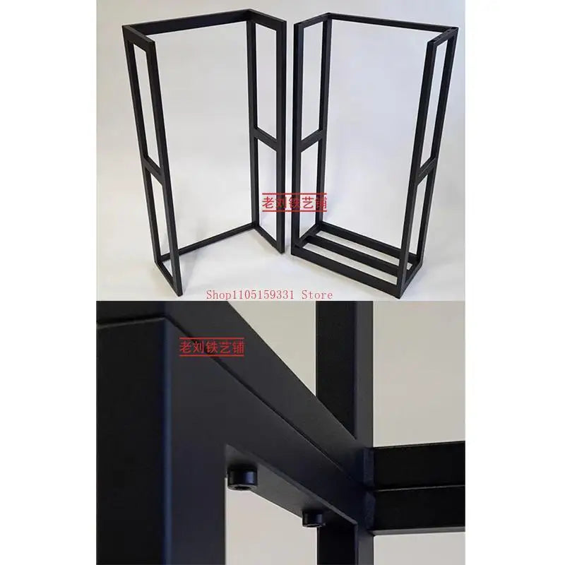 Simple wrought iron stable floor firewood storage rack firewood storage rack B & B villa indoor and outdoor