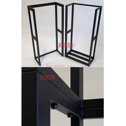 Simple wrought iron stable floor firewood storage rack firewood storage rack B & B villa indoor and outdoor