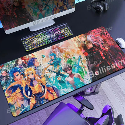 Anime Many Exquisite Wallpaper Sword Art Online SAO Mouse Pad Pretty Asuna Mousepad Non-slip Wear-resistant Game Large Desk Mats