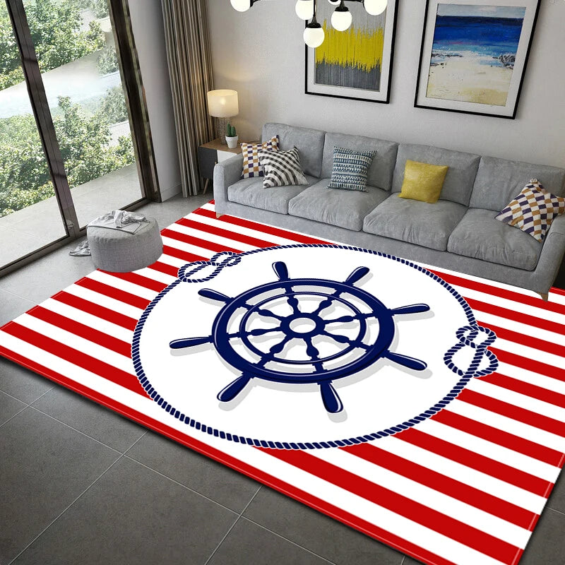 Nautical style rugs kids mats bedroom kitchen     living    bath