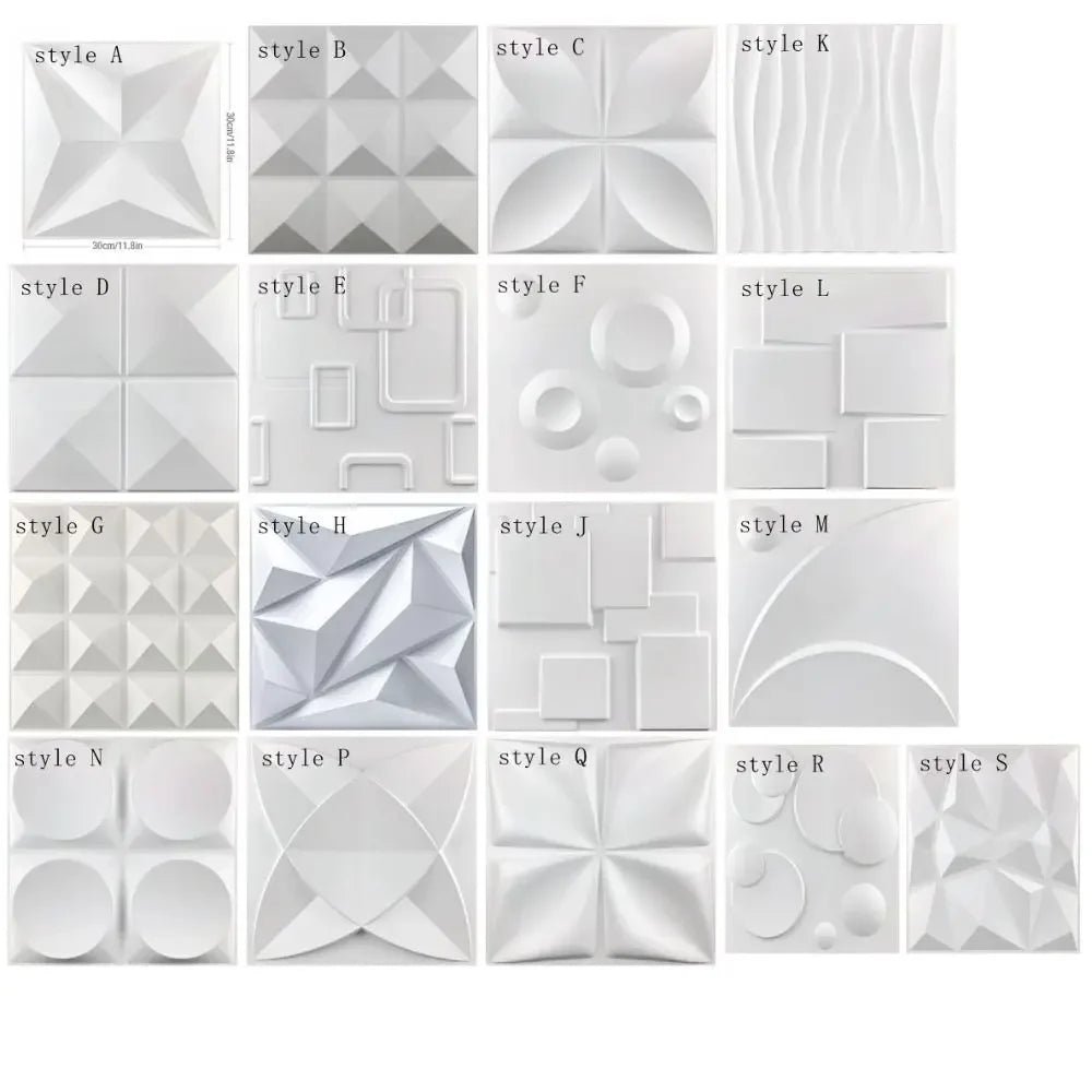 White 3D Wall Panel Foam Brick Waterproof Non-self-adhesive Wall Sticker Modern Geometric Background Wallpaper Wall Renovation