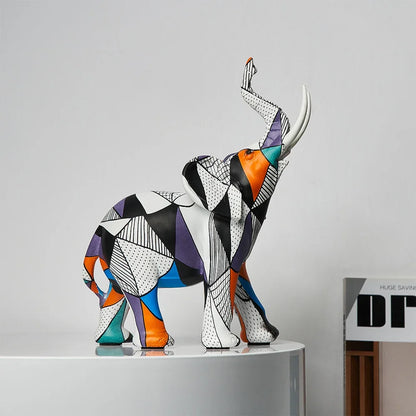 Modern Simple Art Dazzling Elephant Ornaments Creative Crafts Living Room Entrance Desk Resin Decorative Ornaments