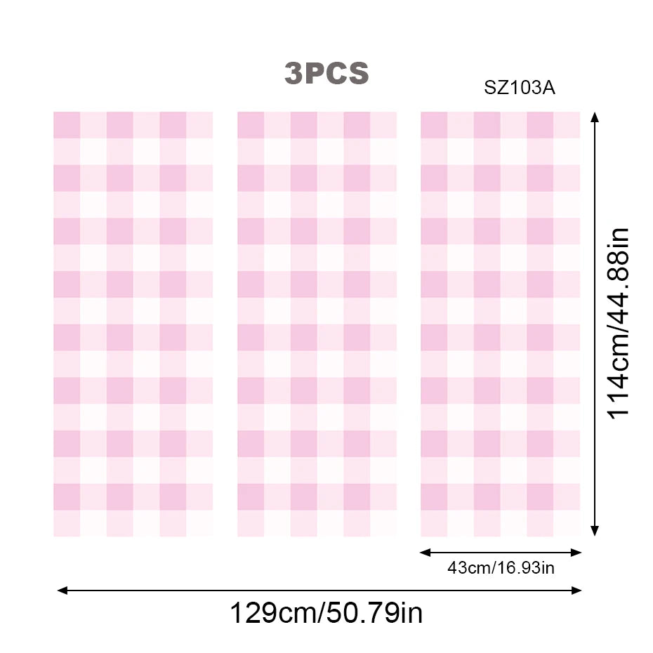 Pastel Checkered Pink & Green Wallpaper Nursery Child Art Decal Kids Room Bedroom Living Home Decor Waterproof Peel and Stick