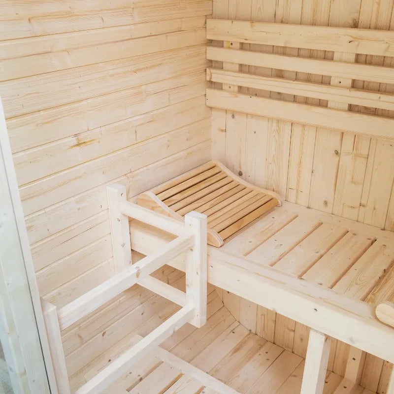 Customized Solid Wood Sauna Outdoor Electric Finish Sauna Outdoor Suit Box Buiten Dome Exterior De Madera