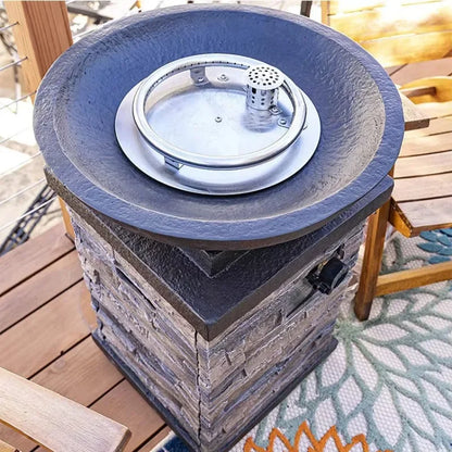 New Arrival Gas Fire Pit for Outdoor Garden for Camping Patio Backyard Parties Hiking Cooking Stone Look Fireplace