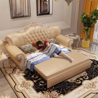 Leather Europe Living Room Sofa Relax Large Sleeper Comfortable Sofa Apartment Romantic Muebles Para Habitacion Home Furniture
