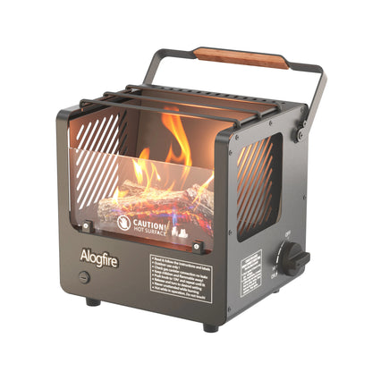 3 in 1 Alogfire Real Flame Camping Heater, Stove and Fire pit/Portable Outdoor Gas Fireplace/Smokeless/Safety Protection