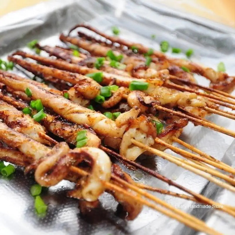 100PCS 20/30CM Disposable Bamboo Skewers Wooden Grill Grilling Bbq Tools Outdoor Cooking BBQ Sticks Barbecue Tools Fruit Sticks