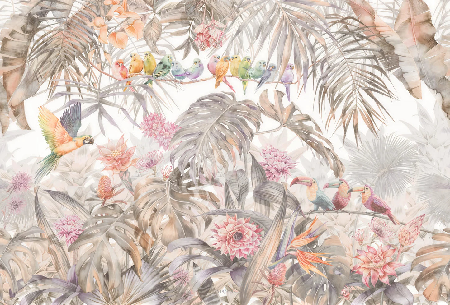Custom Wallpaper European Style Retro Plants Flowers Forests Hummingbird Mural Bedroom Living Room Background Wall Wallpaper