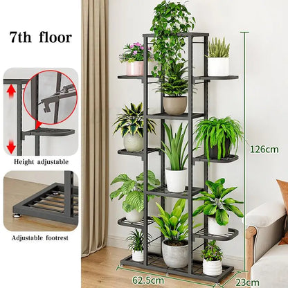 Indoor Plant Stand Flower Rack 5 Tier 7 Tier Flower Pot Shelf Storage Display Organizer Rack For Garden Balcony Home