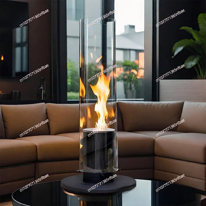 Indoor Spinning Tornado Flame Fireplace Heater Portable Atmosphere Heating Stove for Living Room Bedroom