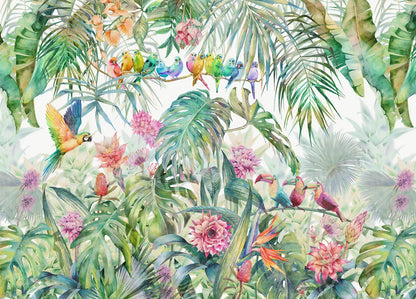 Custom Wallpaper European Style Retro Plants Flowers Forests Hummingbird Mural Bedroom Living Room Background Wall Wallpaper