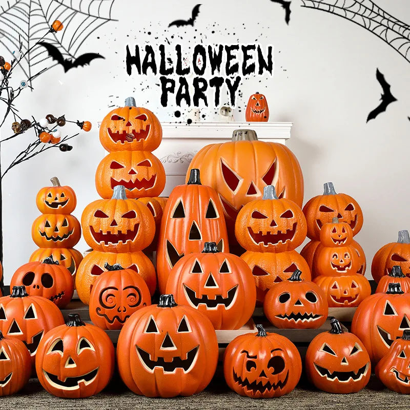 Halloween Glowing Pumpkin Decor LED Triple Layer Light Up Pumpkin Decor Battery Powered Festival Theme Home Party Decorations