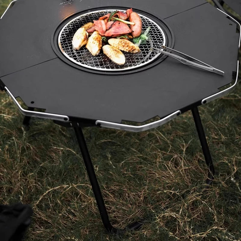 Ground Lounge Outdoor Table Designer Black Dining Camping Outdoor Table Garden Patio Set Di Mobili Da Giardino Outside Furniture