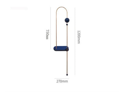 Odd Matter Wall lamp Home Gold Blue rotating lamp Bedroom designer replica lamp Nordic Loft wall art decor living room light