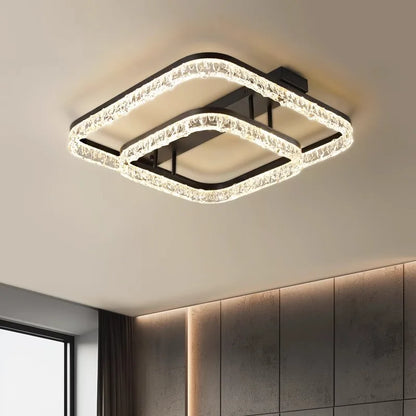 Living Room Main Light Modern Simple Atmosphere Full Spectrum New Light Luxury High-end Ice Pattern Eye Protection Ceiling Lamp