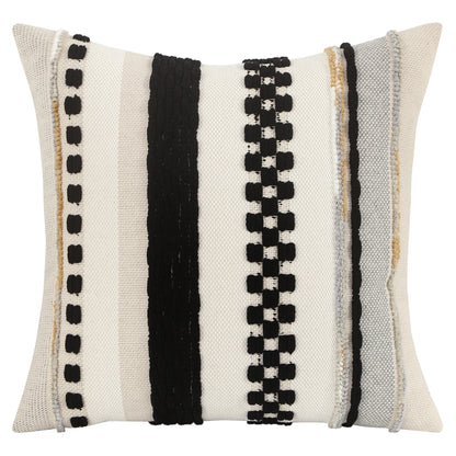 1 Pc Boho Throw Pillow Covers 18x18 Inch Striped Cousion Cover Decorative Chenille Pillowcases Square Cushion Covers