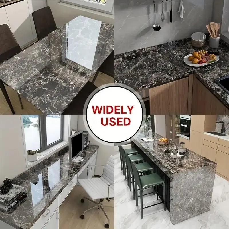 Marble Pattern Wallpaper, Self Adhesive Wall Sticker, Waterproof & Oil-proof Wall Decal, Wall Decor for Home Kitchen Living Room
